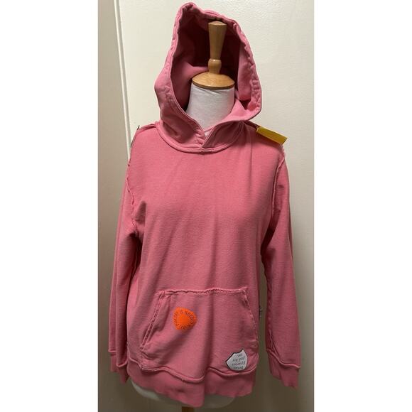 Helmut Lang Jeremy Deller Pink Hoodie Oversized Sweatshirt Reversible - S - Picture 3 of 10